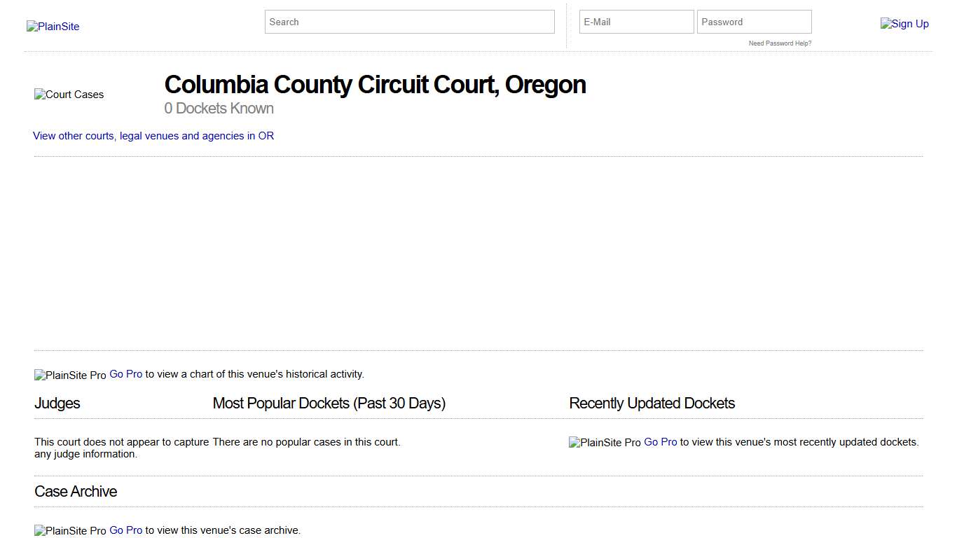 Columbia County Circuit Court, Oregon